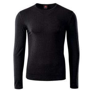 T-Shirt Z Długim Rękawem Damski Trening Milky. Czarne t-shirty IQ, l, bez wzorów, bez kołnierzyka, bez ramiączek. Za 76,99 zł.