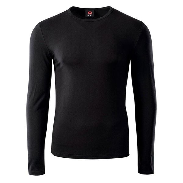 T-Shirt Z Długim Rękawem Damski Trening Milky. Czarne t-shirty IQ, l, bez wzorów, bez kołnierzyka, bez ramiączek. Za 77,99 zł.
