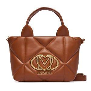 Torebka LOVE MOSCHINO. Brązowe kuferki LOVE MOSCHINO, bez wzorów, bez dodatków. Za 949,99 zł.