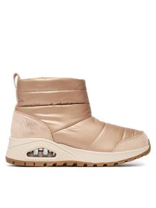 Skechers Śniegowce Uno Rugged - Puffer 168127 Złoty. Żółte buty zimowe Skechers, z materiału, bez obcasa, bez zapięcia. Za 449,99 zł.
