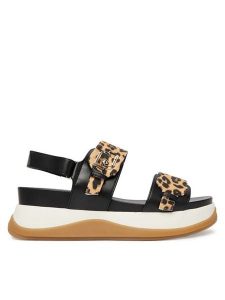 Liu Jo Sandały Fiona 02 BA6087 EX123 Czarny. Czarne sandały Liu Jo, bez wzorów, ze skóry, bez obcasa, na płaskiej podeszwie, bez zapięcia. Za 599,99 zł.