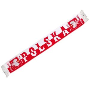 Szalik Reprezentacji Polski. Białe szaliki PIKO SPORT, bez wzorów, z materiału. Za 49,99 zł.
