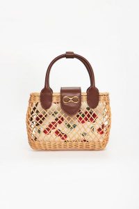 Torebka wiklinowa z saszetką TWINSET. Nerki i saszetki Twinset Milano, bez wzorów. Za 879,00 zł.