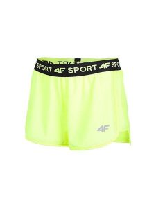 4F Szorty kolarskie w kolorze jasnozielonym rozmiar: XS. Zielone spodenki sportowe 4f, xs, bez wzorów, z materiału, rowerowe. Za 24,12 zł.