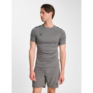 Koszulka Hummel Pro. Szare bluzki Hummel, bez wzorów, sportowe, bez kołnierzyka, bez ramiączek. Za 187,00 zł.