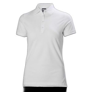 Damska koszulka polo Helly Hansen crew pique 2. Białe bluzki Helly Hansen, xs, bez wzorów, sportowe, bez kołnierzyka, bez ramiączek. Za 240,50 zł.