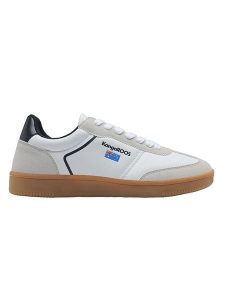 Kangaroos Sneakersy "K-Nes Larry" w kolorze biało-beżowo-czarnym rozmiar: 46. Białe trampki KangaROOS, bez wzorów, bez zapięcia. Za 83,42 zł.