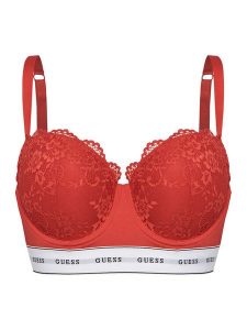 Guess Biustonosz push-up O2BC06 KBBT0 Czerwony. Czerwone biustonosze Guess, z aplikacjami, z syntetyku. Za 199,99 zł.