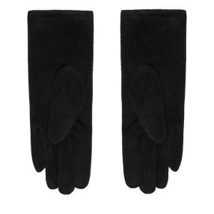 Rękawiczki Nine West. Czarne rękawiczki Nine West, bez wzorów, z dzianiny. Za 39,99 zł.