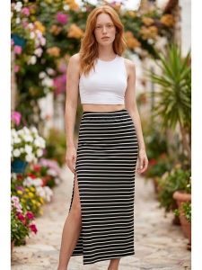SOULSHAE Spódnica w kolorze czarnym rozmiar: S/M. Czarne spódnice SOULSHAE, na co dzień, m, bez wzorów, z wiskozy, maxi. Za 78,95 zł.