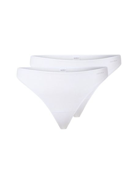 SKINY Stringi w zestawie po 2 sztuki Kobiety Bawełna biały, 38. Białe stringi Skiny, bez wzorów, z bawełny. Za 99,95 zł.
