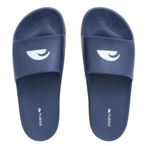 Klapki sportowe Turbo Classic. Niebieskie klapki TURBO, bez wzorów, bez obcasa. Za 59,00 zł.