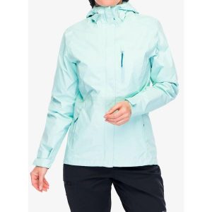 Kurtka przeciwdeszczowa damska Columbia Pouring Adventure III Jacket. Zielone kurtki Columbia, bez wzorów, bez kaptura. W wyprzedaży za 299,00 zł.