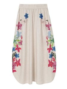 TATUUM Spódnica "Katia" w kolorze beżowym ze wzorem rozmiar: 40. Brązowe spódnice Tatuum, bez wzorów, midi. Za 168,46 zł.