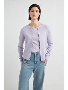 Josephine & Co Kardigan "Jace" w kolorze fioletowym rozmiar: M. Różowe kardigany Josephine & Co, z wełny. Za 233,33 zł.