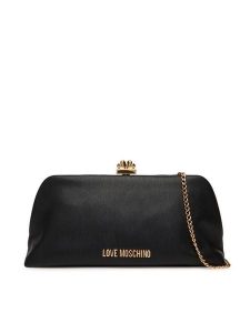 LOVE MOSCHINO Torebka JC4287PP0MKP0000 Czarny. Czarne torebki wieczorowe LOVE MOSCHINO, bez wzorów, ze skóry, bez dodatków. Za 579,99 zł.