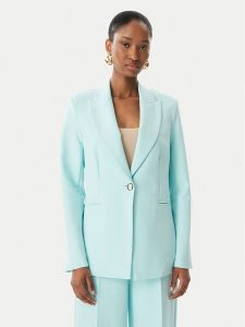 Maryley Marynarka 26EB187/43AC Turkusowy Regular Fit. Niebieskie marynarki i żakiety Maryley, m, bez wzorów, z syntetyku. Za 409,99 zł.