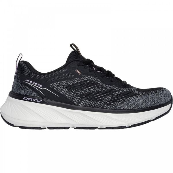 Buty damskie SKECHERS Edgeride Power Flow. Czarne buty sportowe Skechers, bez wzorów, bez zapięcia. Za 269,99 zł.