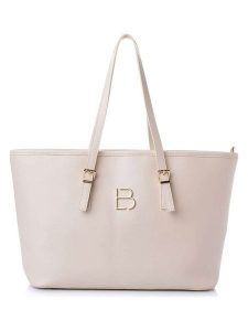 Lucky Bees Shopper bag "Aria" w kolorze kremowym - 42 x 25 x 15 cm rozmiar: onesize. Brązowe shopper bag Lucky Bees, bez wzorów, z materiału, na ramię, bez dodatków. Za 95,99 zł.