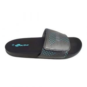 Beco beactive klapki unisex czarno-turkusowe. Czarne klapki 47 Brand, bez wzorów, z syntetyku, bez obcasa. Za 249,99 zł.