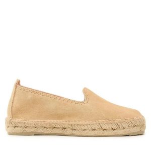 Espadryle Manebi. Brązowe espadryle Manebi, bez wzorów, bez obcasa. Za 379,99 zł.