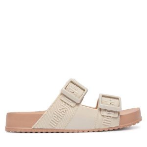 Klapki Melissa. Brązowe klapki Melissa, bez wzorów, bez obcasa. Za 349,99 zł.