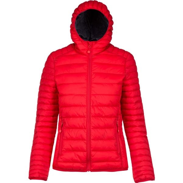 Damska kurtka puchowa Kariban Légère Capuche. Czerwone kurtki KARIBAN, l, bez wzorów, z puchu, bez kaptura. Za 307,00 zł.