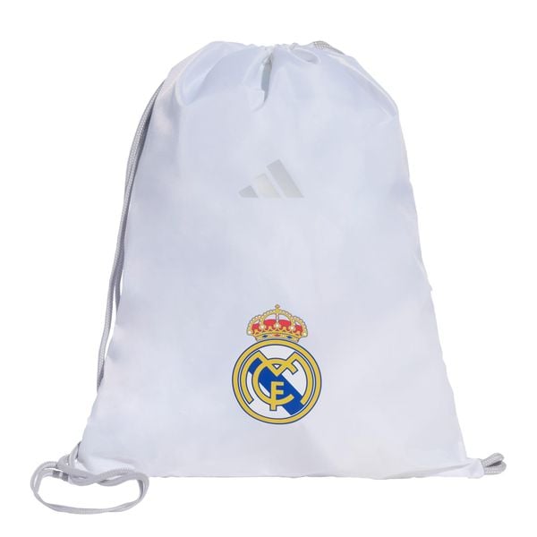 Torba Real Madrid Home Gym Sack. Białe torby podróżne i sportowe ADIDAS, bez wzorów, z materiału, na ramię. Za 154,51 zł.