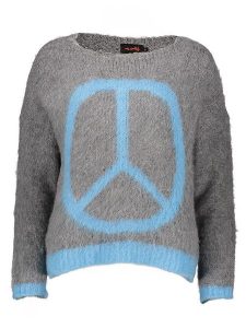 Miss goodlife Sweter w kolorze szaro-błękitnym rozmiar: S. Niebieskie swetry oversize miss goodlife, s, bez wzorów, z wełny, bez ramiączek. Za 188,85 zł.
