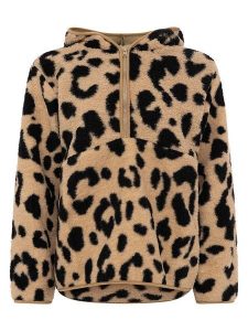 Zwillingsherz Bluza polarowa "Big Leo" w kolorze beżowym rozmiar: S. Brązowe bluzy Zwillingsherz, s, bez wzorów, z polaru, bez kaptura. Za 130,99 zł.