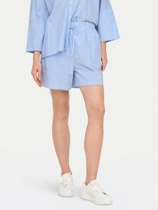 ONLY Szorty materiałowe Augusta 15347659 Błękitny Loose Fit. Niebieskie szorty ONLY, bez wzorów, z bawełny. Za 79,99 zł.