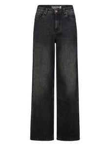 Sublevel Dżinsy - Comfort fit - w kolorze czarnym rozmiar: S. Czarne jeansy Sublevel, z aplikacjami, ze skóry, z podwyższonym stanem. Za 83,42 zł.