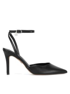 Nine West Szpilki CD23029-3 Czarny. Czarne szpilki Nine West, bez wzorów, z materiału, bez obcasa. Za 229,99 zł.