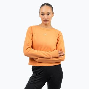 Bluza NEBBIA Gym Spirit Crop. Brązowe bluzy NEBBIA, bez wzorów, bez kaptura. Za 189,99 zł.