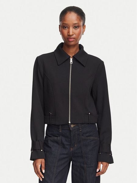 Guess Kurtka przejściowa W6YL21 K4327 Czarny Regular Fit. Czarne kurtki Guess, xs, z aplikacjami, z syntetyku, bez kaptura. Za 552,99 zł.
