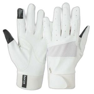 Rękawiczki stretch z neoprenowym mankietem dla kobiet Horze. Białe rękawiczki HORZE, bez wzorów, z neoprenu. Za 115,50 zł.