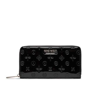 Portfel Nine West. Czarne portfele Nine West, bez wzorów. Za 89,99 zł.