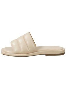 GANT Footwear Skórzane klapki "Khiria" w kolorze beżowym rozmiar: 39. Brązowe klapki GANT Footwear, bez wzorów, z materiału, bez obcasa. Za 180,06 zł.