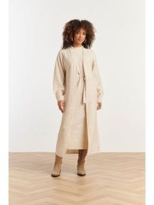 Smashed Lemon Kardigan w kolorze beżowym rozmiar: M. Brązowe kardigany Smashed Lemon, z wełny. Za 143,99 zł.