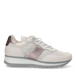 Buty CETTI C849SRA V25 Biały. Białe buty sportowe QUERCETTI, ze skóry, bez zapięcia. Za 365,99 zł.