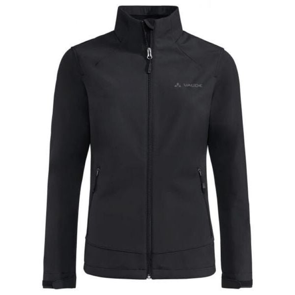 Kurtka softshell damska Vaude Cyclone Jacket VI. Czarne kurtki Vaude, bez wzorów, z puchu, bez kaptura. Za 371,99 zł.