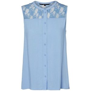 Vero Moda Abby S / L Shirt A Vista Niebieska Bluzka (Rozmiar M). Bluzki marki Vero Moda. W wyprzedaży za 50,00 zł.