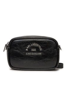 KARL LAGERFELD Torebka 245W3096 Czarny. Czarne listonoszki KARL LAGERFELD, bez wzorów, ze skóry, bez dodatków. Za 439,99 zł.