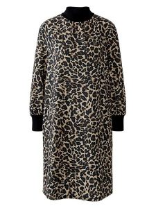 Miss Lagotte Sukienka w kolorze beżowo-czarnym rozmiar: 42. Brązowe sukienki Miss Lagotte, bez wzorów, bez kołnierzyka, bez ramiączek, midi. Za 192,79 zł.