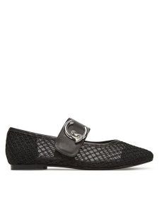 Coccinelle Baleriny E4 SB1 19 01 01 Czarny. Czarne balerinki Coccinelle, bez wzorów, z meshu, bez obcasa, bez zapięcia. Za 489,99 zł.