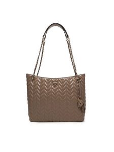 Guess Torebka Cheryl HWTQ97 20220 Beżowy. Brązowe shopper bag Guess, z aplikacjami, ze skóry, bez dodatków. Za 799,99 zł.