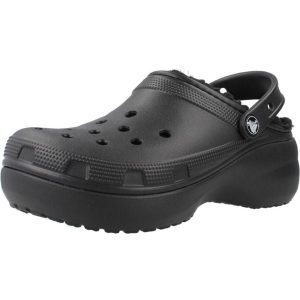 Klapki Crocs Model Lined Clog Kolor Czarny. Czarne klapki Crocs, bez wzorów, z gumy, bez obcasa. Za 301,15 zł.