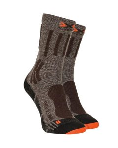 Skarpety trekkingowe X-Socks Trek X Linen Grey Brown. Brązowe skarpetki X-Socks, bez wzorów, ze lnu. Za 75,00 zł.