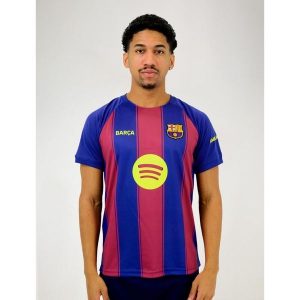 Koszulka domowa premium unisex FC Barcelona 25-26. Czerwone bluzki FC BARCELONA, bez wzorów, sportowe, bez kołnierzyka, bez ramiączek. W wyprzedaży za 229,75 zł.