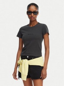 RVCA T-Shirt Forever 23B352509 Czarny Regular Fit. Czarne t-shirty RVCA, s, bez wzorów, z bawełny, bez kołnierzyka, bez ramiączek. Za 139,99 zł.